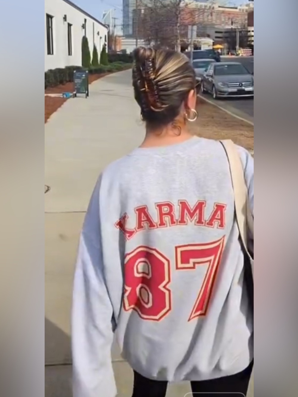 Kansas City Chiefs Karma 87 Taylor Swift Travis Kelce Crew Neck Sweatshirt